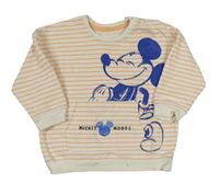 Bílo-oranžová pruhovaná mikina s Mickeym George 