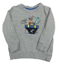 Šedá mikina s nářadím Impidimpi