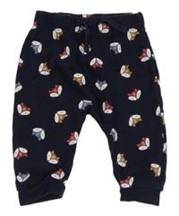 Tmavomodré tepláky s liškami Matalan