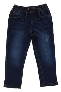 Tmavomodré teplákové jogger rifle Lupilu