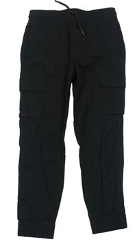 Černé cargo cuff kalhoty Denim Co. 