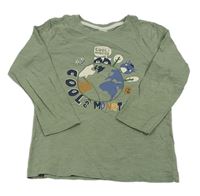 Khaki triko s planetou 