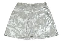 Stříbrná riflová sukně H&M