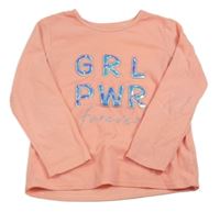 Neonově růžová fleecová mikina s nápisem zn. Primark