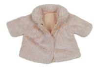 Broskvová kožešinová zateplená bunda s kapucí Nutmeg