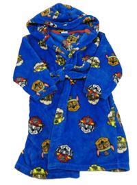 Tmavomodrý chlupatý župan s Paw Patrol a kapucí Next