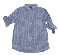 Tmavomodro-modro-bílá kostkovaná košile U.S. Polo Assn