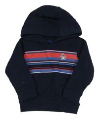 Tmavomodrá mikina s proužky a kpaucí Mundignwear