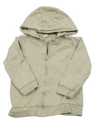 Béžová propínací mikina s kapucí H&M