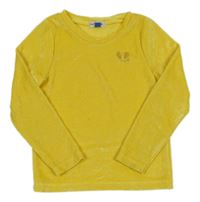 Žluté sametové triko s výšivkou Freed+Ginger