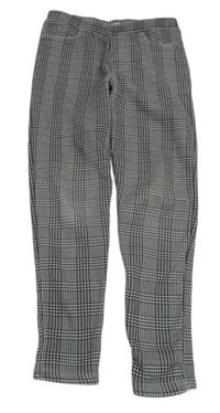 Šedo-bílé kostkované tregíny Y.F.K.