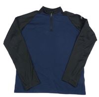 Tmavomodro-černá funkční sportovní mikina s logem Nike 