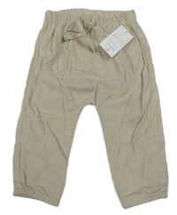 Nové - Béžové podšité manšestrové kalhoty Matalan