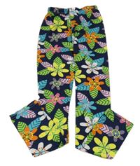 Tmavomodré legíny s květy Sheecute