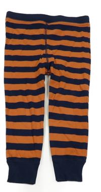 Tmavomodro-oranžové pruhované spodní kalhoty Next
