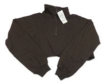 Nové - Hnědá crop mikina New Look 