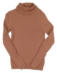 Starorůžový žebrovaný svetrový rolák George 