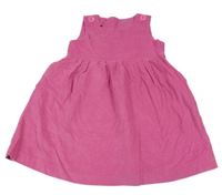 Růžové manšestrové šaty 