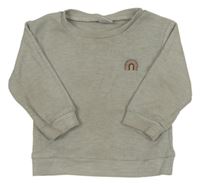 Šedé vzorované triko s duhou 