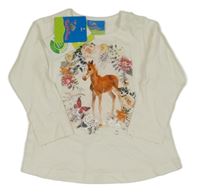 Nové - Bílé triko se srnkou Topolino