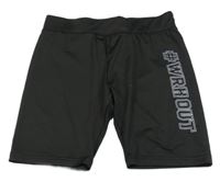 Černé sportovní elastické kraťasy s nápisem Ergeenomixx 