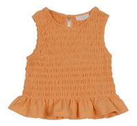 Oranžový žabičkový top s volánkem Primark 