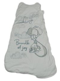 Bílý bavlněný zateplený spací pytel s Dumbem Disney