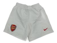 Bílé šusťákové sportovní funkční kraťasy s erbem - Arsenal Nike 