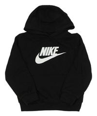 Černá mikina s logem a kapucí Nike
