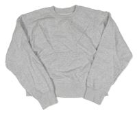 Šedá melírovaná crop mikina Zara