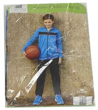 2Set - Modro-černá funkční sportovní propínací mikina + černé tepláky Crane