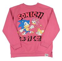 Růžová mikina se Sonicem a Angelou PRIMARK