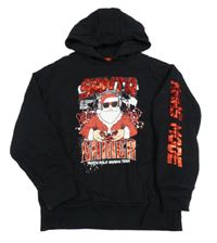 Černá vánoční mikina se Santou a kapucí zn. PRIMARK