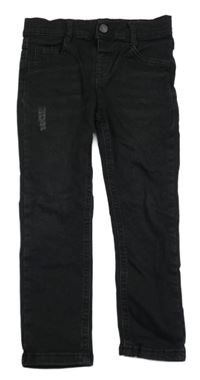 Černé skinny teplákové rifle ošoupaného vzhledu LC WaIKIKI