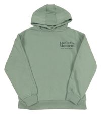 Olivová mikina s nápisy a kapucí PRIMARK