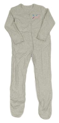 Světlešedý melírovaný overal s jednorožcem George