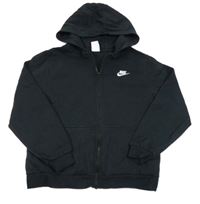 Černá propínací mikina s logem a kapucí Nike