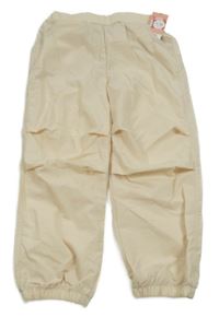 Nové - vanilkové cuff chino šusťákové kalhoty Matalan