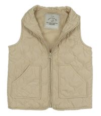 Světlebéžová prošívaná šusťáková zateplená vesta George