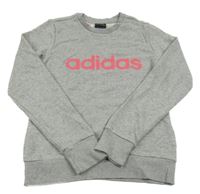 Šedá melírovaná mikina Adidas