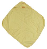 Žlutá froté zavinovací osuška s kapucí s kachničkou George