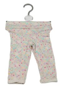 Nové - světlerůžové legíny s králíčky a květy a větvičkami St. Bernard