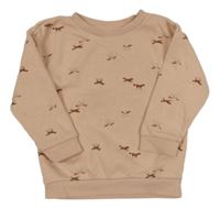 Pudrová mikina s koníky PRIMARK