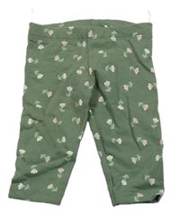 Khaki legíny s kytičkami C&A