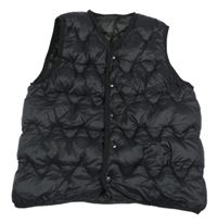 Černá prošívaná šusťáková zateplená vesta