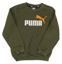 Khaki mikina s logem PUMA