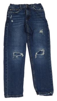 Modré straght fit rifle s prošoupáním ZARA