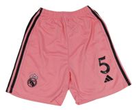 Růžovo-černé sportovní fotbalové kraťasy Real Madrid Adidas