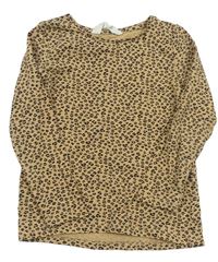 Hnědé triko s leopardím vzorem H&M