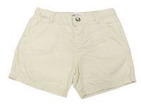 Smetanové plátěné chino kraťasy H&M
